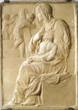 The Madonna of the Stairs (1490–1492), Michelangelo's earliest known work in marble