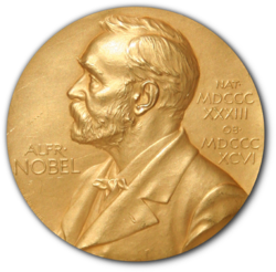 Obverse of a Nobel Prize medal