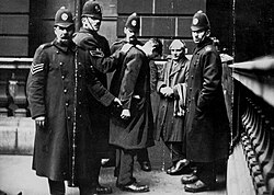 David Kirkwood being detained by police during the Battle of George Square