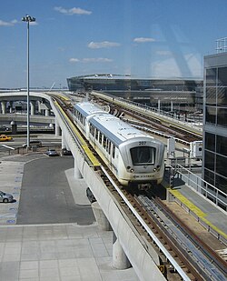 The AirTrain at JFK International Airport in Jamaica, Queens in April 2007
