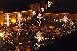 The Christmas market in Sibiu is one of the most famous in Europe.