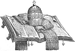 An 1881 illustration depicting papal infallibility