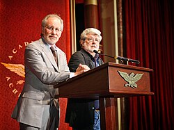 Spielberg with director and friend George Lucas in 2006