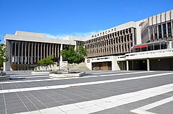 The main entrance to the Artscape Theater in Cape Town CBD