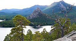 Lake Burabay, view from Mount Bolectau