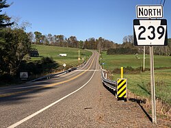 PA 239 northbound in Benton Township