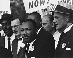 Martin Luther King Jr. at a civil rights march on Washington, D.C.