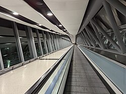 Interior of the North Terminal apron pier bridge