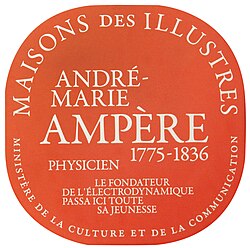 Plaque for "Maison des Illustres"