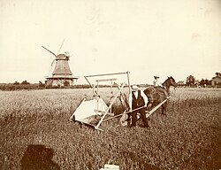 McCormick's reaper in mid-1800s
