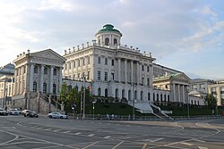 Pashkov House, old building of the Russian State Library. On the far right visible are the newer structures.