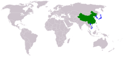 Sinosphere, areas with historical influence from Chinese culture