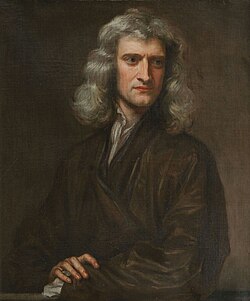 Portrait of Isaac Newton (1642–1727) by Godfrey Kneller (1689)