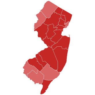 Results by county Christie—80–90% Christie—>90%