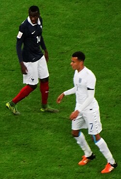 Matuidi (left) marking England's Dele Alli while on French international duty, 2015