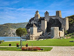 Golubac Fortress; the country’s tourism is based on mountains, historic sites, spas, and natural landscapes.
