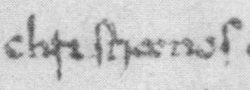 chrestianos, first mention of Christians in Tacitus' Annals. 11th century copy.