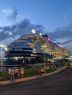Disney Wish arriving at Port Canaveral on June 20, 2022