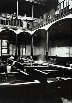 Interior of Liverpool wash house, the first public wash house in England