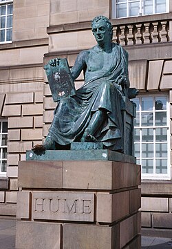 Hume's statue on Edinburgh's Royal Mile, sculpted by Alexander Stoddart