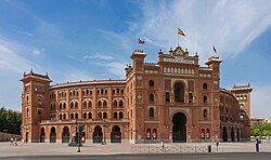 View of Las Ventas bullring in Madrid from Calle de Alcalá
