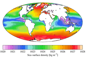 WOA surface density