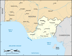 The Republic of Biafra in June 1967, when it declared its independence from the rest of Nigeria