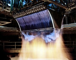 Aerospike engine test at Stennis Space Center, August 6, 2001