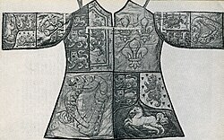 The tabard of Blanc Coursier John Anstis, created in 1727