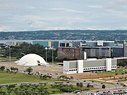Cultural Complex of the Republic is formed by the National Library of Brasília and the National Museum of the Republic buildings