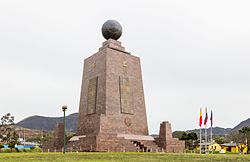 The monument at the equator (La Mitad del Mundo)