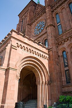 The Smithsonian Castle doorway