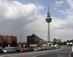 TVE's central news services are located at the foot of Torrespaña.
