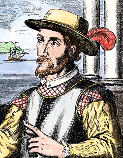 The conquistador Juan Ponce de León (Santervás de Campos, Valladolid, Spain). He was the first European to arrive at the current US and led the first European expedition to Florida, which he named.