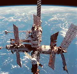 Mir, Russian space station that operated in LEO