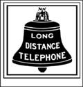 A Bell System logo (called the Blue Bell) used from 1889 to 1916