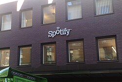 Spotify's former headquarters in Stockholm, Sweden