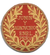Award patch given to officers who took part of the 1823-24 Peruvian Campaign.
