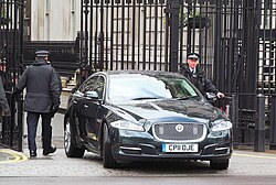 Jaguar XJ at Downing Street, 2014