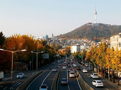 Haebangchon hill neighborhood
