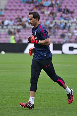 Bravo warming up for Barcelona in 2014