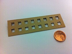 Reconstructed nyctograph, with scale demonstrated by a 5 euro cent