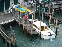 A taxi in Venice