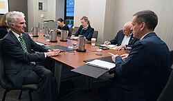 USAID Administrator Mark Andrew Green meeting Lowcock in 2019