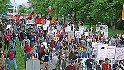 22 June 2007 demonstration in Québec City against the Canadian military involvement in Afghanistan