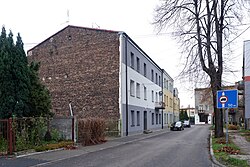 Old brick houses in Sosnowiec, Poland, insulated with polystyrene
