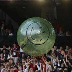 Smiley ball at London 2012 Olympics