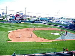Haymarket Park, home to the Lincoln Saltdogs, an independent baseball team in Lincoln, Nebraska