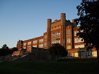 With 5,498 students as of the 2021–22 school year, Reading Senior High School in Reading, Pennsylvania, is the largest state school in Pennsylvania and one of the largest state schools in the United States.