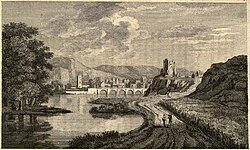Engraving of Inverness from A Tour in Scotland by Thomas Pennant, 1771